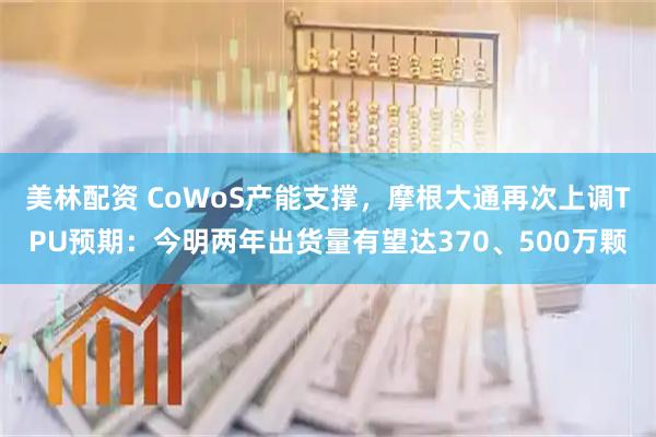 美林配资 CoWoS产能支撑，摩根大通再次上调TPU预期：今明两年出货量有望达370、500万颗